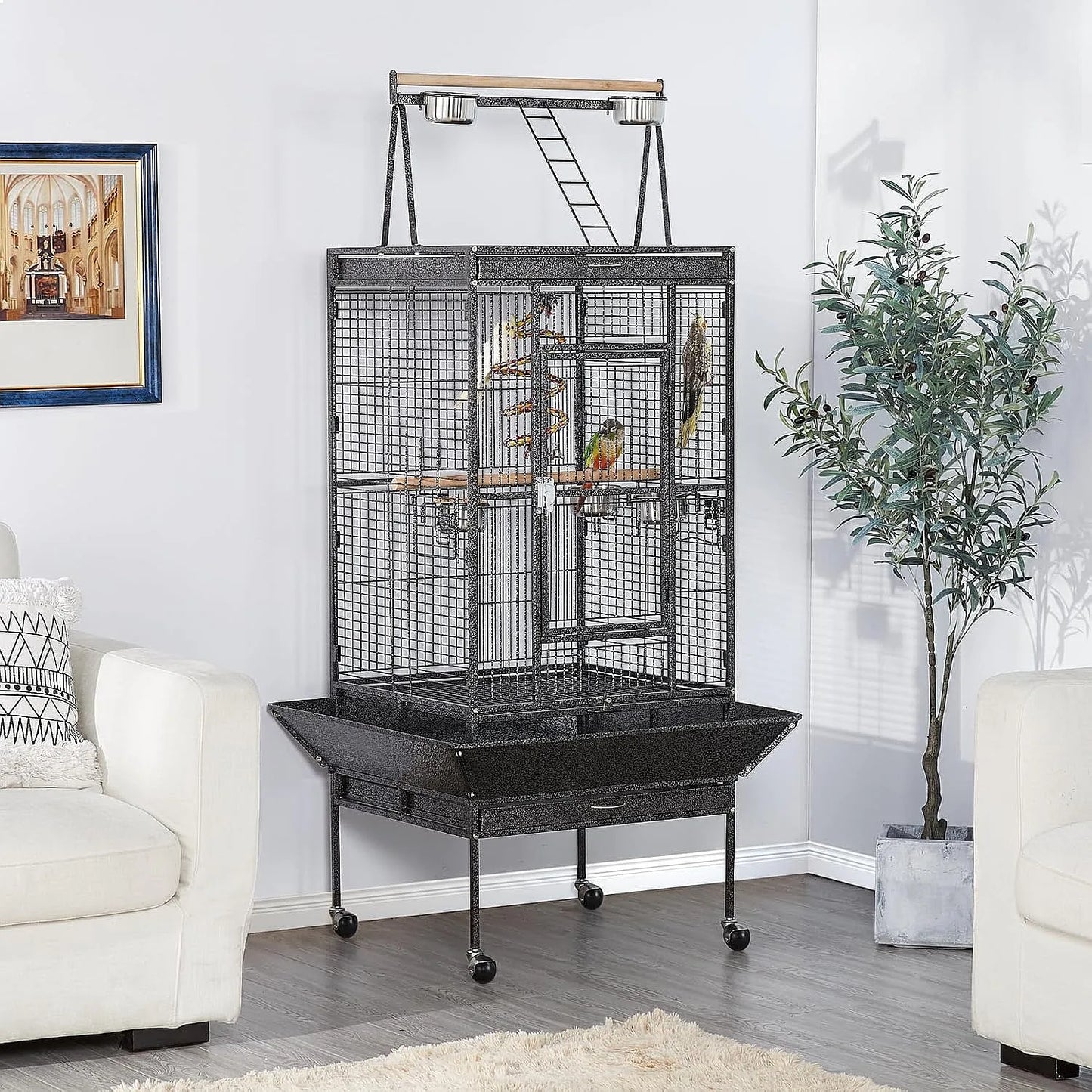 69" Play Top Bird Cage with Rolling Stand