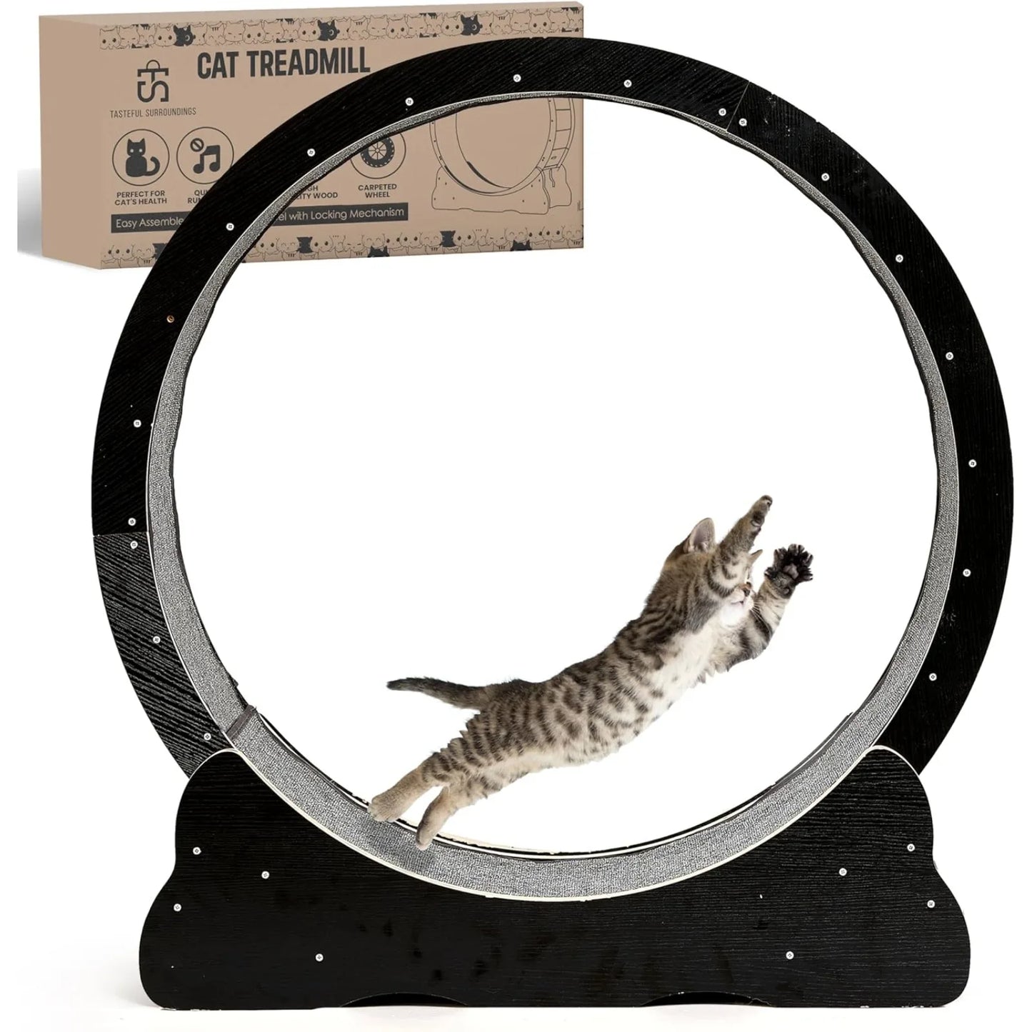 Natural Color Cat Exercise Treadmill Wheel for Indoor Cats