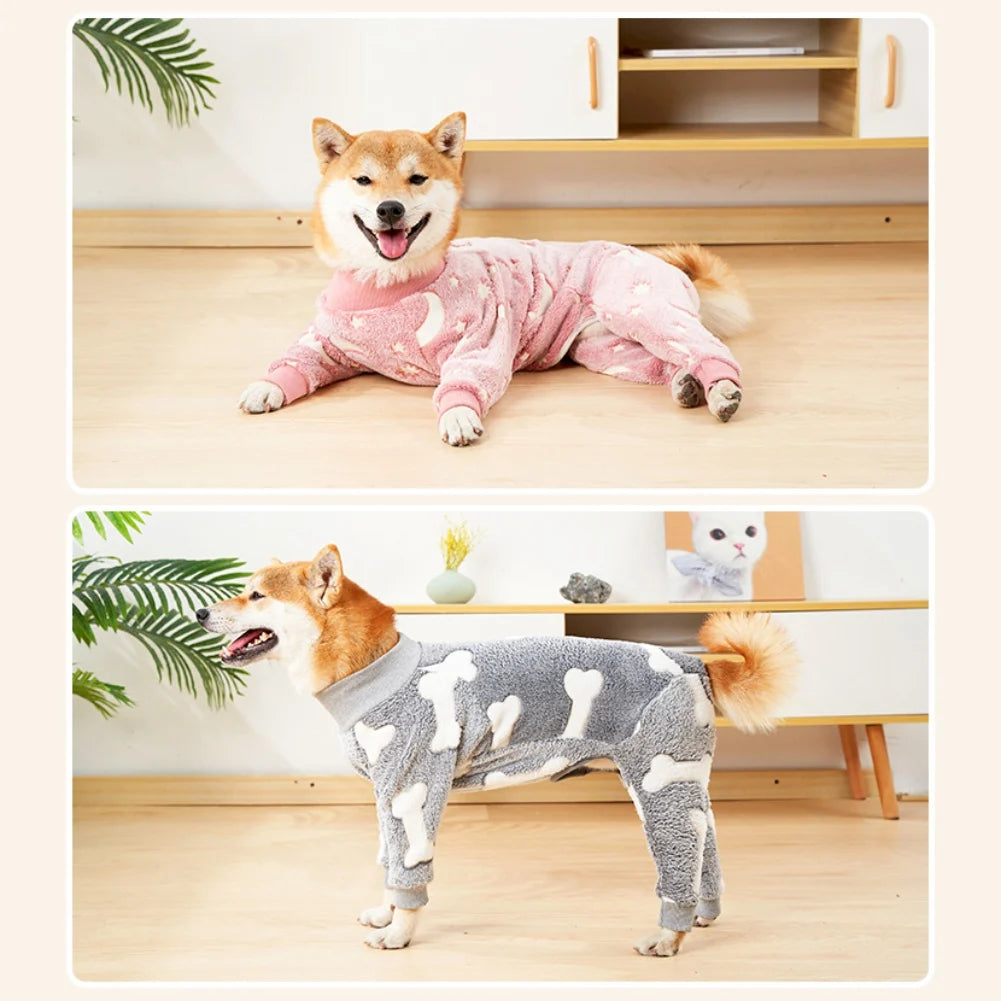 Warm Fleece Puppy Dog Pajamas