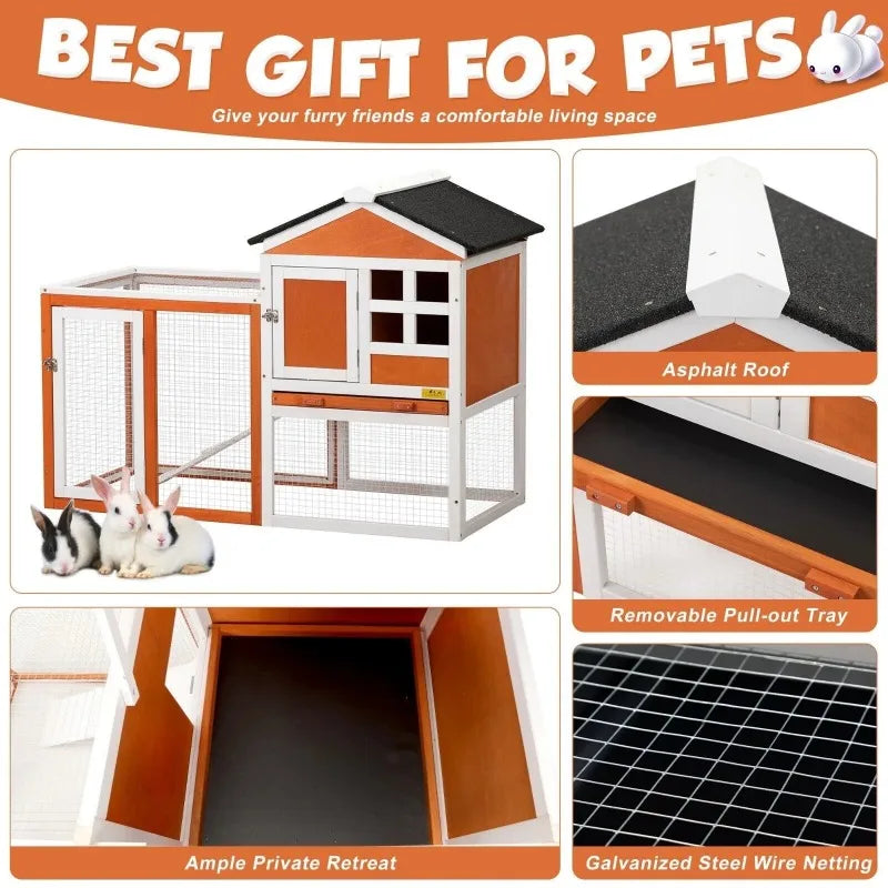 Waterproof Bunny Hutch Rabbit Cage, Guinea, and chicken coup