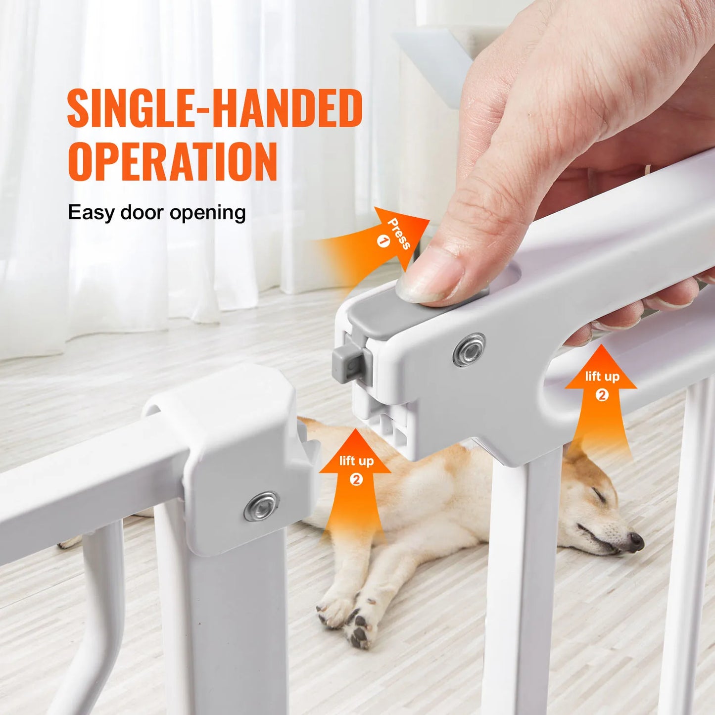 Extra Wide 30" High Dog Gate for Stairs