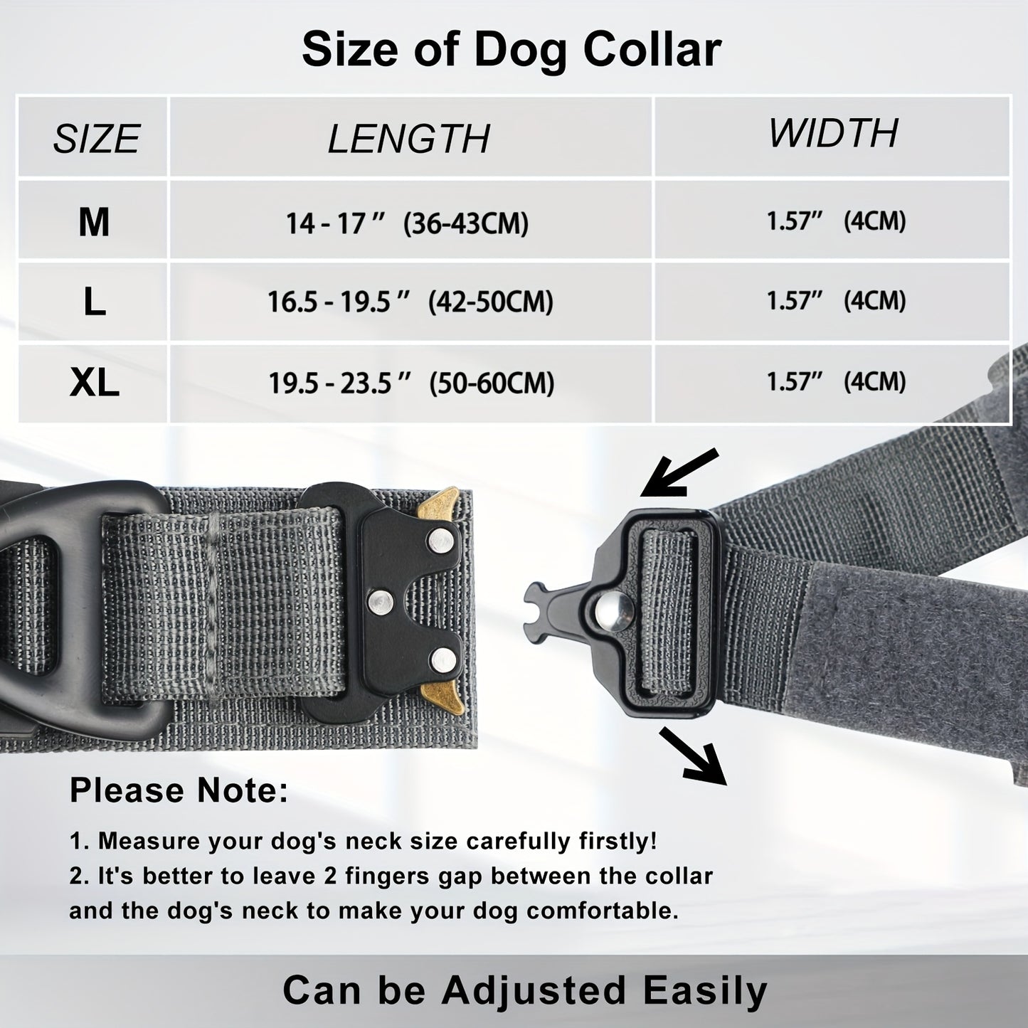 Tactical Nylon Dog Collar with GPS Holde