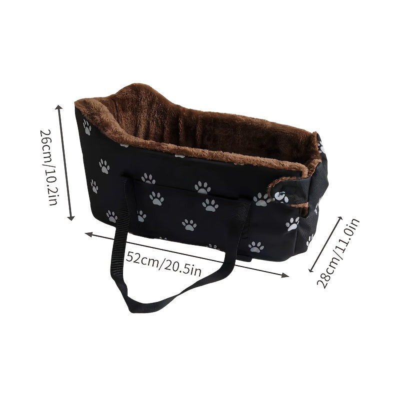 Black Fabric Dog Booster Car Seat