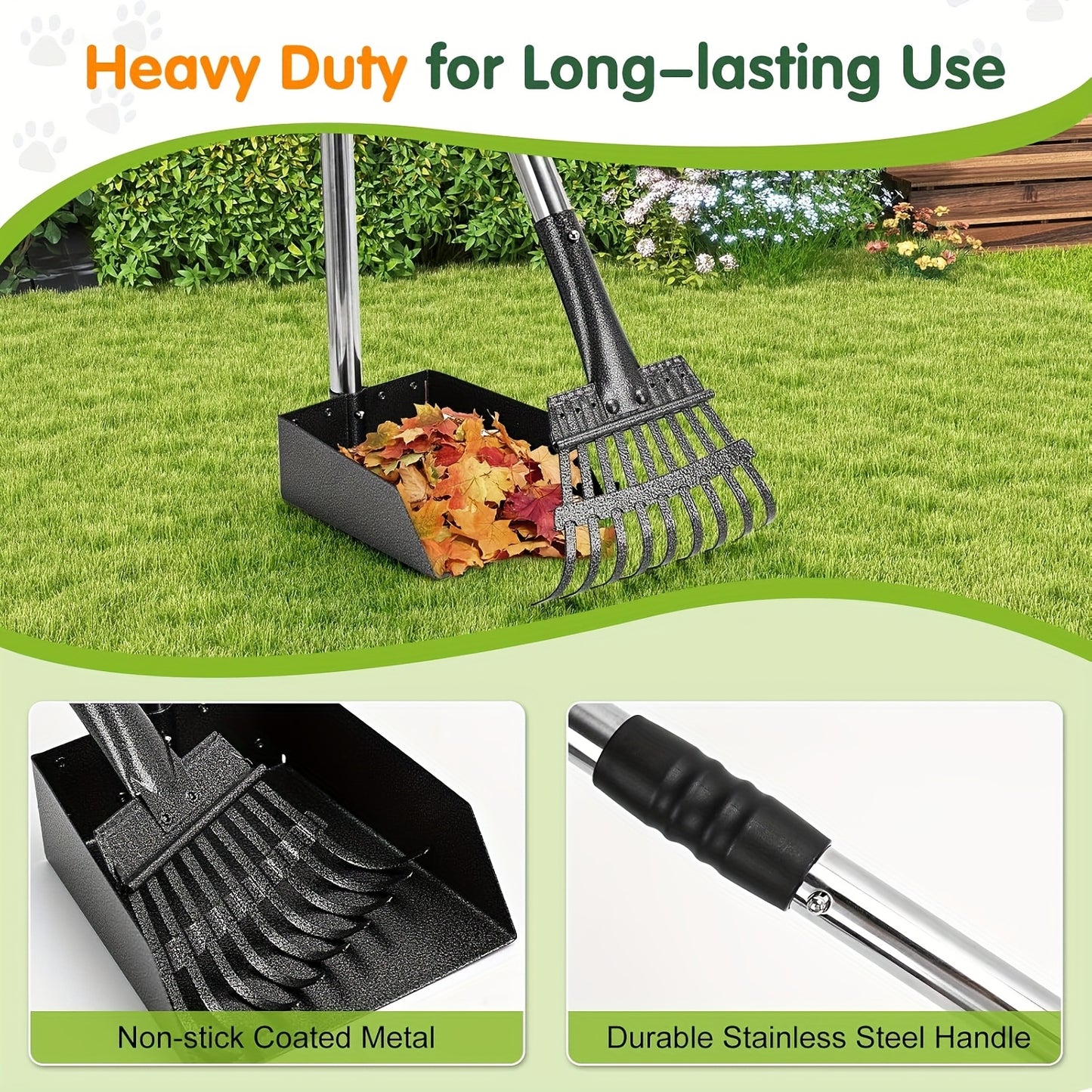 Stainless Steel Dog Pooper Scooper Set