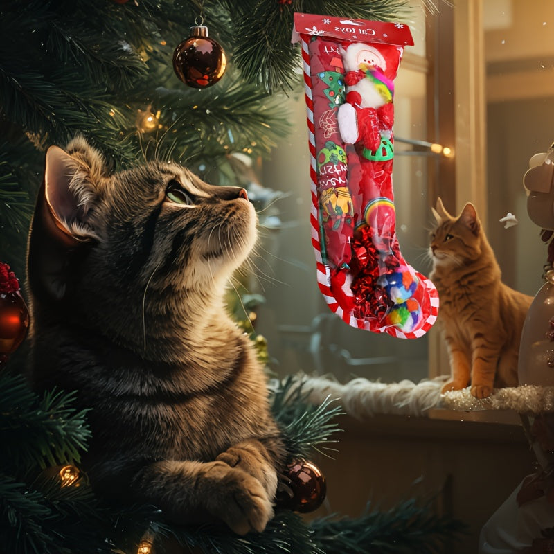 Festive Christmas Cat Toy Set: 15 Pieces of Interactive Toys for Cats