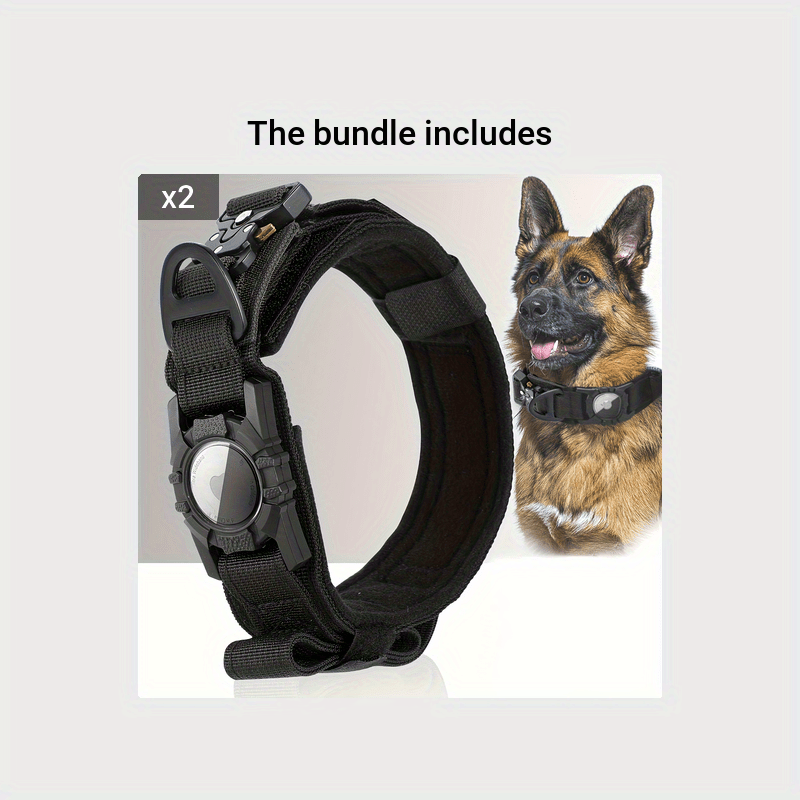 Tactical Nylon Dog Collar with GPS Holde