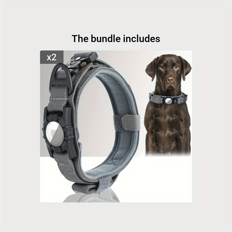 Tactical Nylon Dog Collar with GPS Holde