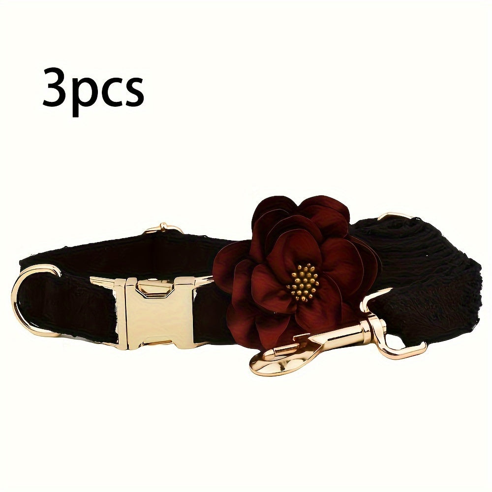 3pcs Customizable Pet Dog Wedding Necklace Set