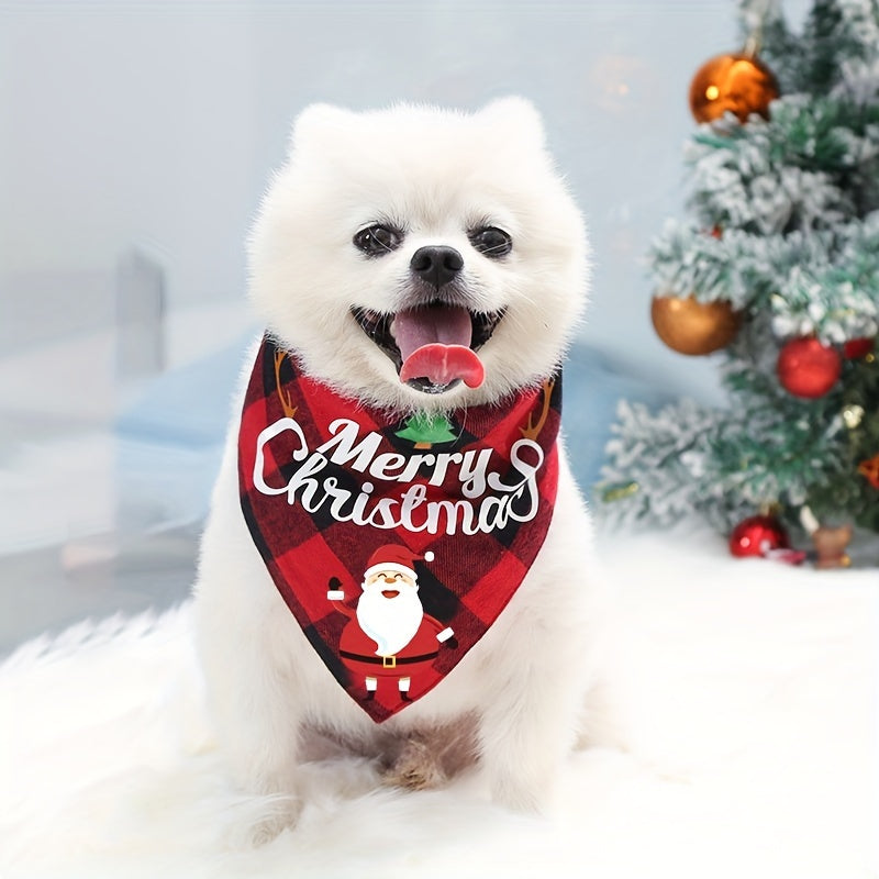 4 Pack Merry Christmas Dog Bandanas