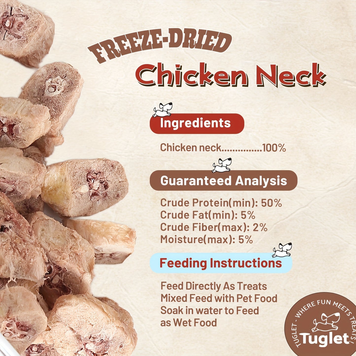 Freeze Dried Pet Food Chicken Neck