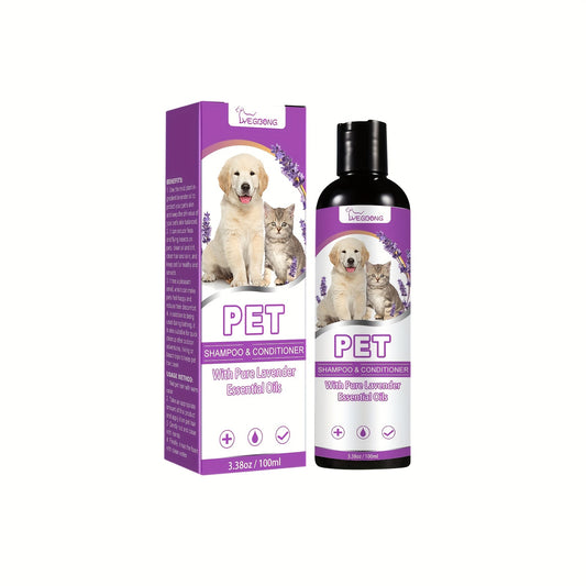 Lavender Essence Pet Shampoo and Conditioner for Dogs and Cats